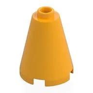 Cone 2 x 2 x 2, Open Stud, Bright Light Orange