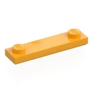 Plate Special 1 x 4 with 2 Studs with Groove [New Underside], Bright Light Orange
