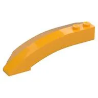 Brick Wedged, Curved 8 x 3 x 2 Open Right, Bright Light Orange