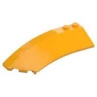 Brick Wedged, Curved 8 x 3 x 2 Open Left, Bright Light Orange