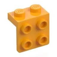 Bracket 1 x 2 - 2 x 2, Bright Light Orange