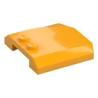 Brick Wedged, Curved Triple 4 x 4 x 2/3, 2 Studs, Bright Light Orange