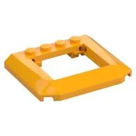 Brick Wedged, Curved Triple 4 x 4 x 2/3 with 4 Studs, 4 x 3 Cutout, Bright Light Orange