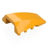 Brick Wedged, Curved 4 x 4 No Top Studs, Bright Light Orange