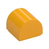 Brick Curved 1 x 1 x 2/3 Double Curved Top, No Studs, Bright Light Orange