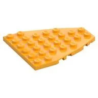 Wedge Plate 7 x 6 Boat Bow with Stud Notches, Bright Light Orange
