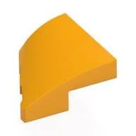 Brick Wedged, Curved 2 x 2 with Stud Notch Right, Bright Light Orange
