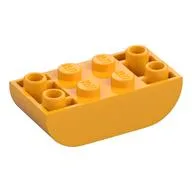 Brick Curved Inverted 2 x 4 Double, Bright Light Orange