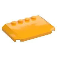 Brick Wedged, Curved Triple 4 x 6 x 2/3 with 4 Studs, Bright Light Orange