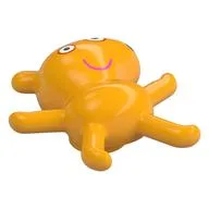 Duplo Stuffed Animal with Face Print, Bright Light Orange