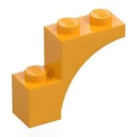 Brick Arch 1 x 3 x 2, Straight End, Bright Light Orange