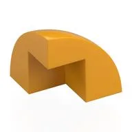 Brick Round Corner, Curved 2 x 2 x 1 2/3 Quarter Dome with 1 Cutout, Bright Light Orange