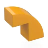 Brick Curved 1 x 2 x 1 2/3 with 1 Cutout, Bright Light Orange