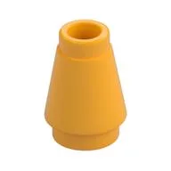 Cone 1 x 1 [Top Groove], Bright Light Orange