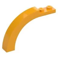 Brick Arch 1 x 6 x 3 1/3 Curved Top, Bright Light Orange