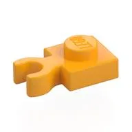 Plate Special 1 x 1 with Clip Vertical [Thick Open O Clip], Bright Light Orange