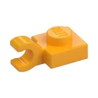 Plate Special 1 x 1 with Clip Horizontal [Thick Open O Clip], Bright Light Orange