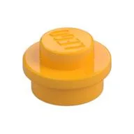 Plate Round 1 x 1 with Solid Stud, Bright Light Orange