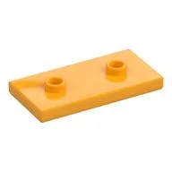Plate Special 2 x 4 with Groove and Two Center Studs (Jumper), Bright Light Orange