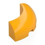 Brick Round Corner 3 x 3 x 1 No Studs, Bright Light Orange