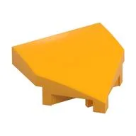 Brick Wedged, Curved 2 x 2 with Stud Notches, Bright Light Orange