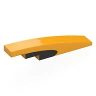 Brick Curved 1 x 6 with Black Oval on Side Print, Bright Light Orange