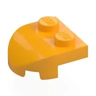 Brick Wedged, Rounded 2 x 2 with Curved Front, 2 Studs, Bright Light Orange