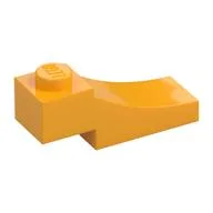 Brick Curved, 3 x 1 with 1/3 Inverted Cutout, Bright Light Orange