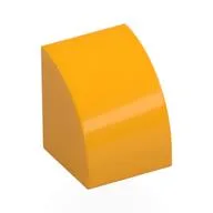 Brick Curved 1 x 1, Bright Light Orange