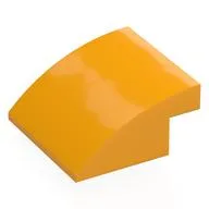 Brick Curved 4 x 4 x 1 2 / 3, Bright Light Orange