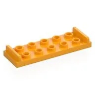Plate Special 2 x 6 with 2 x 5 Studs and Door Stops on Top, Bright Light Orange