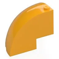 Brick Round Corner 5 x 5 x 3 1/3 Quarter Dome Top [Plain], Bright Light Orange