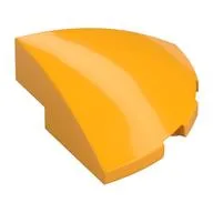 Brick Round Corner, Curved 3 x 3 x 1 Quarter Circle, Bright Light Orange