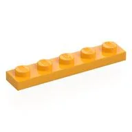 Plate 1 x 5, Bright Light Orange