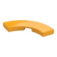 Tile 3 x 3 Curved, Macaroni, Bright Light Orange