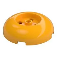 Brick Round 4 x 4 Dome Top with Round 2 x 2 Recessed, 4 Studs, Bright Light Orange