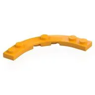 Plate Round Corner 5 x 5 with 4 x 4 Round Cutout, Bright Light Orange