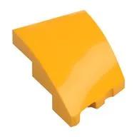 Brick Wedged, Curved 3 x 2 with Stud Notch Left, Bright Light Orange