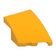 Brick Wedged, Curved 3 x 2 with Stud Notch Right, Bright Light Orange