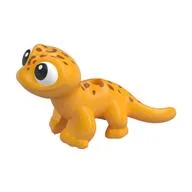 Animal, Salamander with Black Eyes, Dark Orange Spots Print (Popcorn), Bright Light Orange