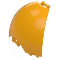 Panel Curved, Quarter, with Bars at Each End, Bright Light Orange