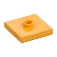 Plate Special 2 x 2 with Groove and Center Stud (Jumper), Bright Light Orange