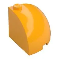 Brick Round Corner 3 x 3 x 2 Dome Top, Bright Light Orange
