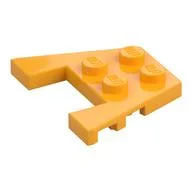 Wedge Plate 3 x 4 with Stud Notches [Reinforced Underside], Bright Light Orange
