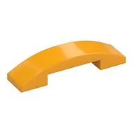Brick Curved 4 x 1 Double, No Studs, Bright Light Orange