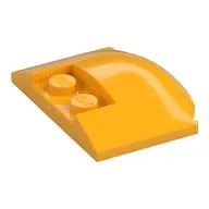 Brick Round 3 x 4 x 2/3 Triple Curved with 2 Sunk Studs, Bright Light Orange