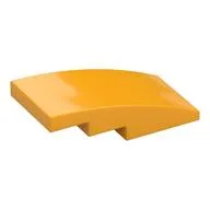 Brick Curved 4 x 2 No Studs, Bright Light Orange
