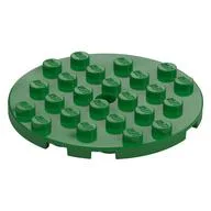 Plate Round 6 x 6 with Hole, Green