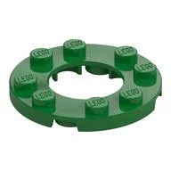 Plate Round 4 x 4 with 2 x 2 Round Opening, Green