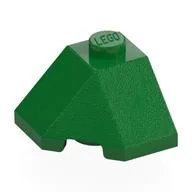 Brick Wedged, Sloped 45° 2 x 2 Corner, Green